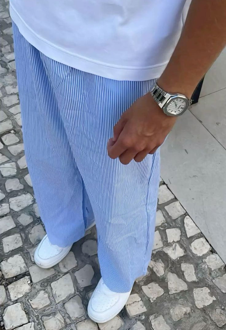 Alessio Gestreifte Hose